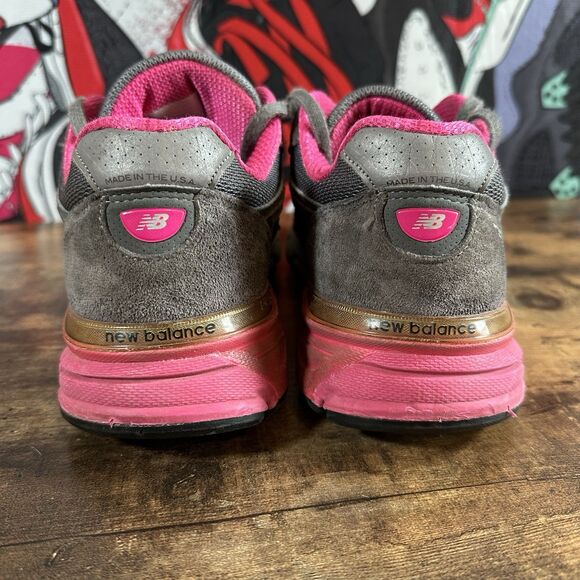 Size 9.5/10 - New Balance 990v4 Gray Pink White W990GP4 Women s USED *READ DESC* - Picture 3 of 6